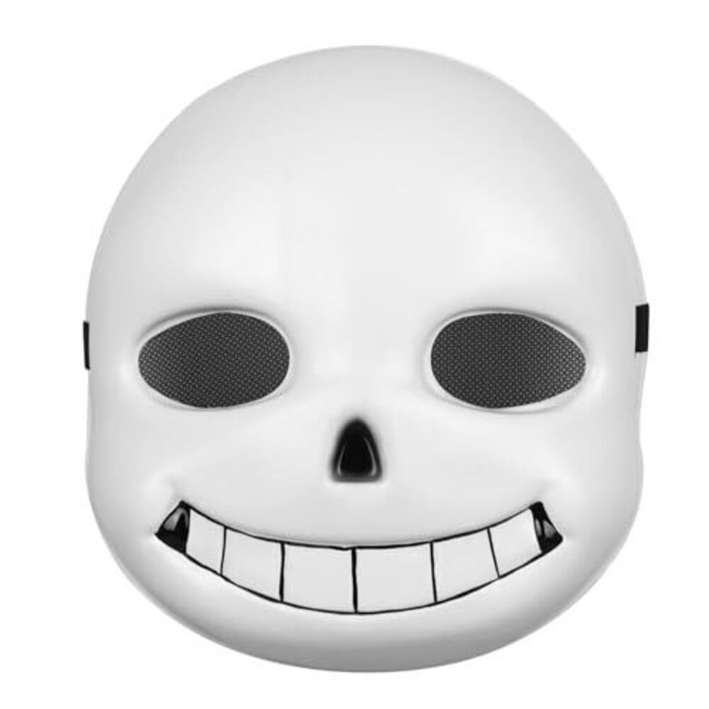 1437 Funny White Smile Full Face Plastic Mask for Adults ,Cute Costume Mask